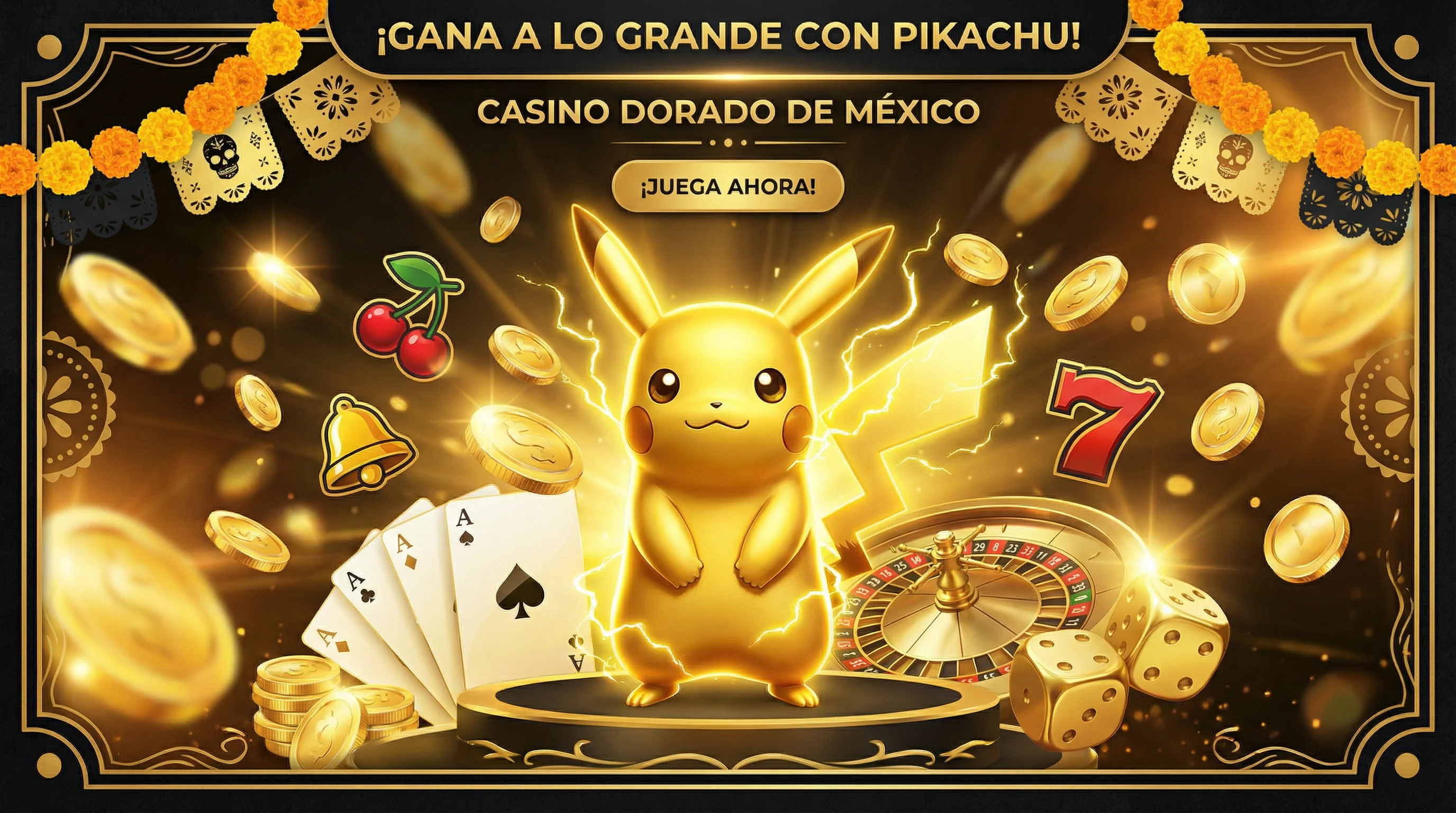 Banner principal de Bellagio con elementos de casino de lujo